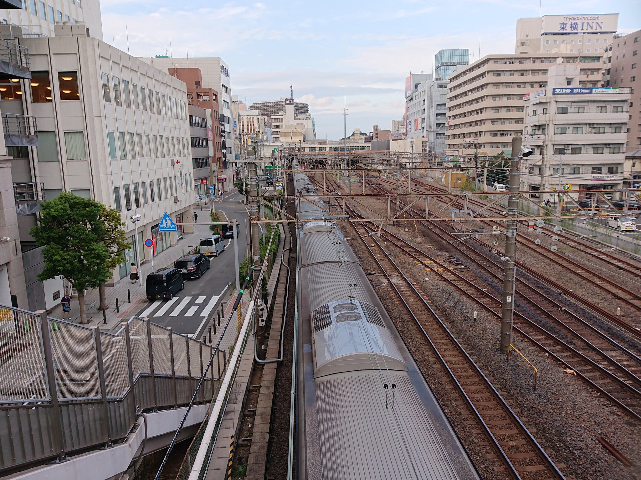 常磐線の松戸駅で人身事故が発生した現場の画像