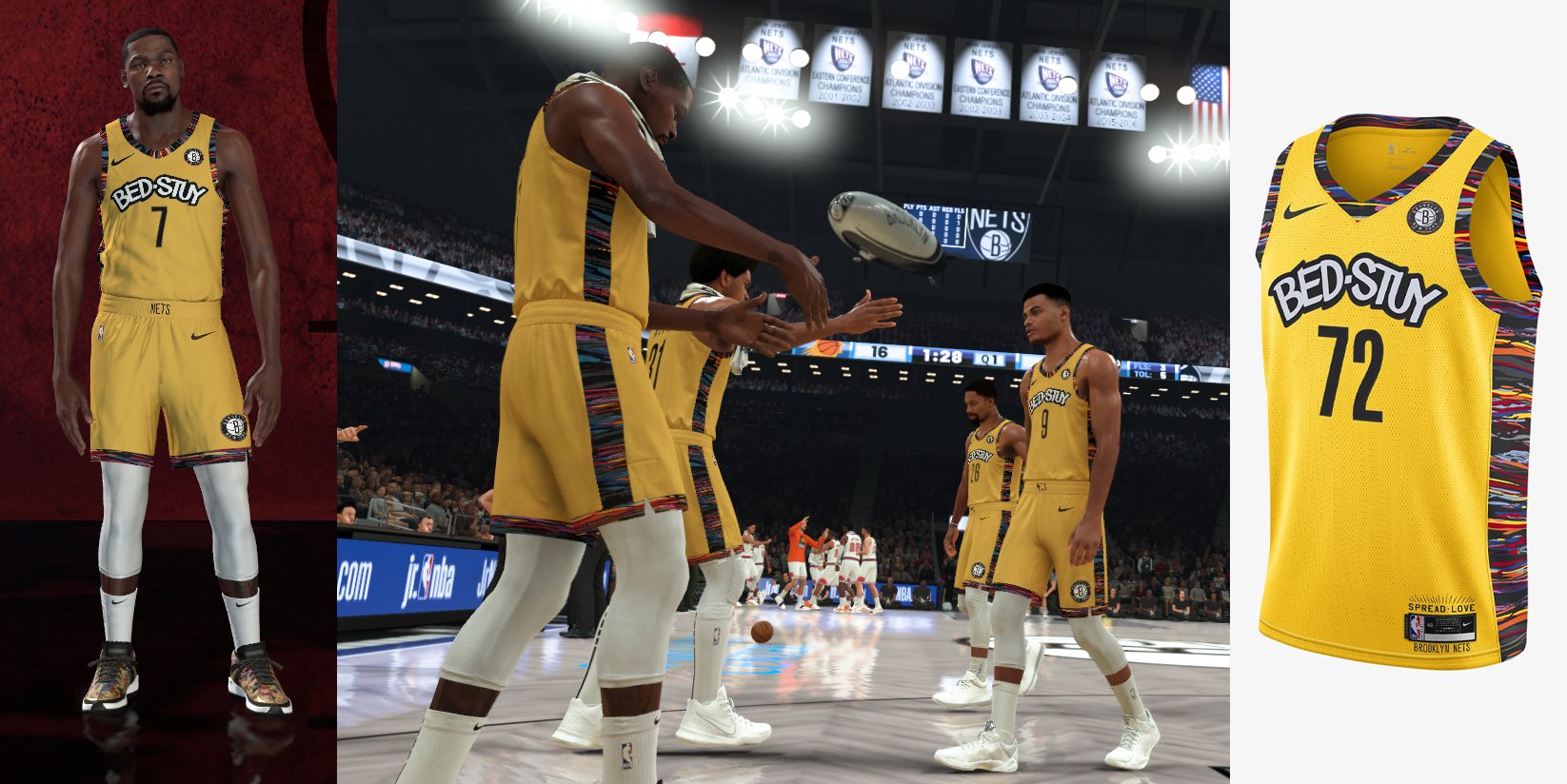 Brooklyn Nets #72 'Biggie' 2020 City Yellow Jersey