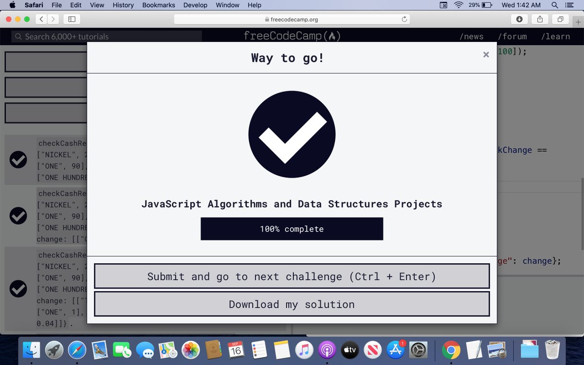 princessmaryyar's tweet photo. Day 50  of 100 finished the last javascript project and got my certification 🥳 #100DaysOfCode #programming #GirlsWhoCode #WomenWhoCode #DEVCommunity https://t.co/oEFDt3JSkp