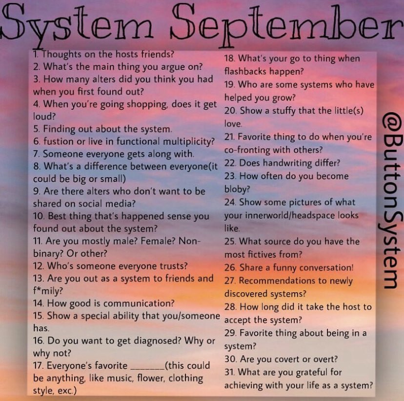 HumbleBeeSystem's tweet photo. I’m only tweeting this so I can pin this to my profile without the text Amanda wrote to that tweet when we actually first time tweeted this 😂😂 I don’t know why I just feel like I need to.
-Nea
#dissociativeidentitydisorder
#systemseptember https://t.co/rv2wd5xh6w