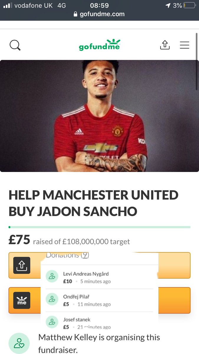 £75//108,000,000  what can I say he’s coming home only 107,999,925 to go we can do this   #sancho  #ManchesterUnited  #GlazersOutWoodwardOut