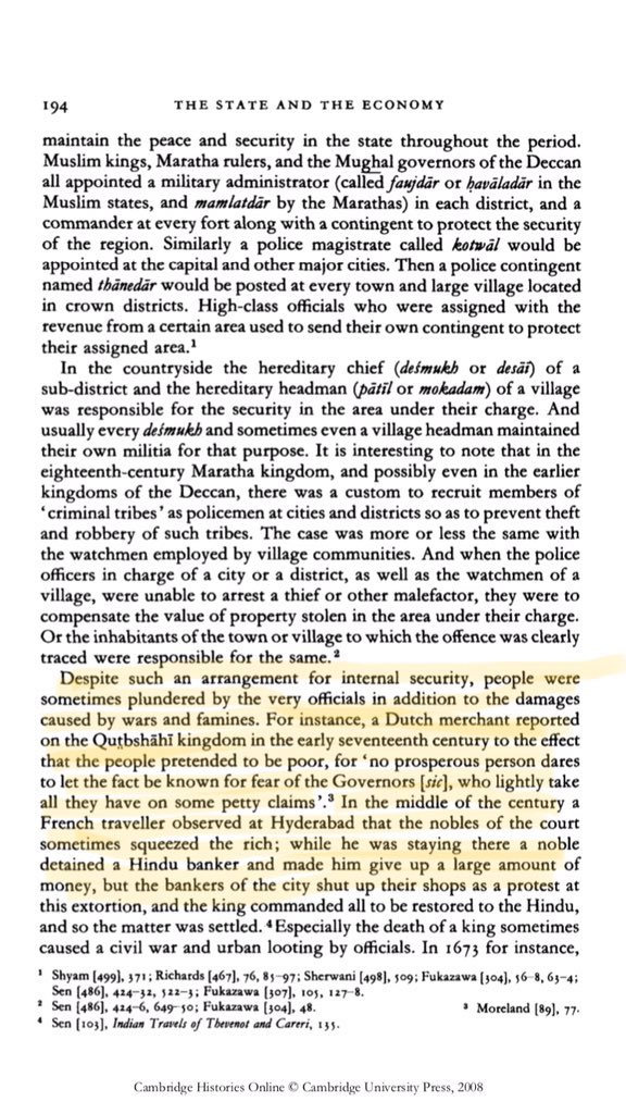 10/n Irfan Habib categorically mentions wars & Mughal desire to conquer as major reason for economic failure of India, followed by their own decline. Moreover the tyranny of the governors was causing Merchants to shut business.Following snippets explain at best(p192-95).