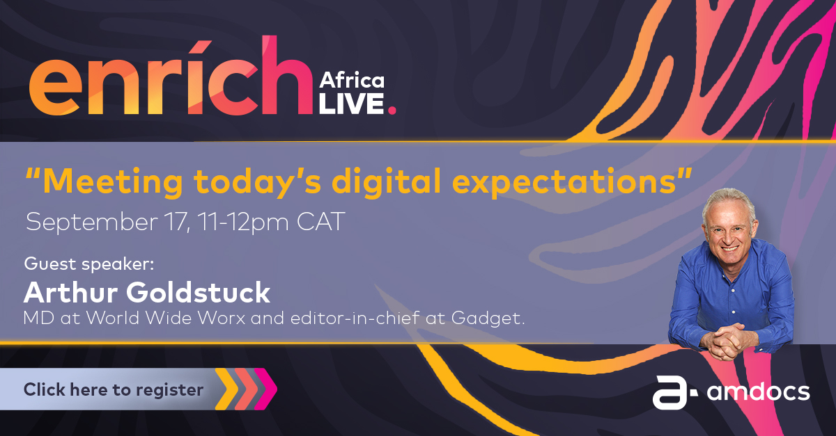 art2gee's tweet photo. Join me at the Amdocs Enrich Event on 17 September at 11 am (CAT). We'll discuss the rise of the "super consumer" and building a rich digital partner ecosystem, among other. Register here: https://t.co/O9ITd7BDty  

#AmdocsAfrica #technology #DigitalTransformation https://t.co/xmfDmzRx94
