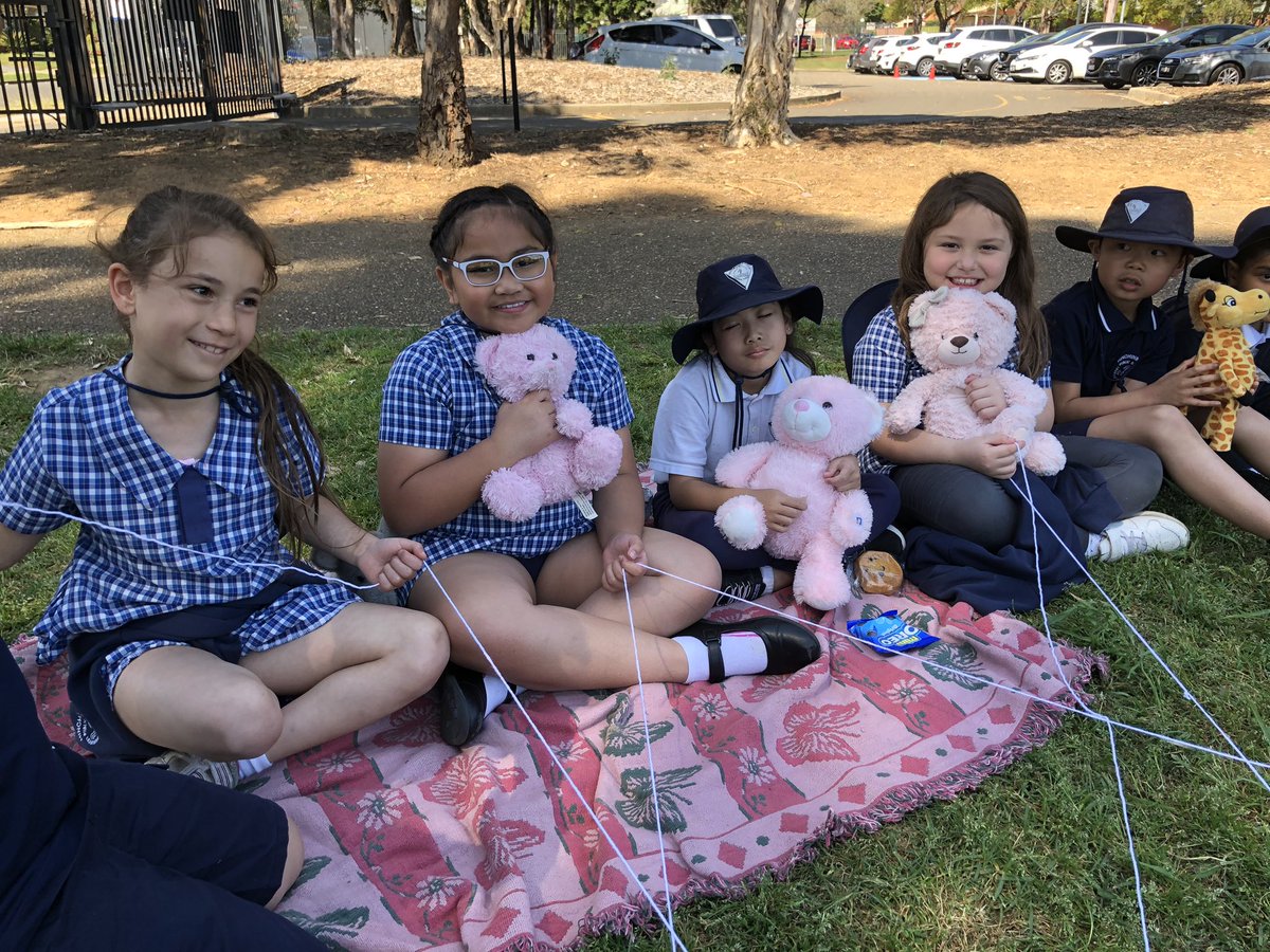 HinchinbrookPS's tweet photo. Today’s the day the teddy bears have their picnic! Happy faces at our PBL end of term celebration! #PBL #PositiveBehaviour https://t.co/KwfmL8hhny
