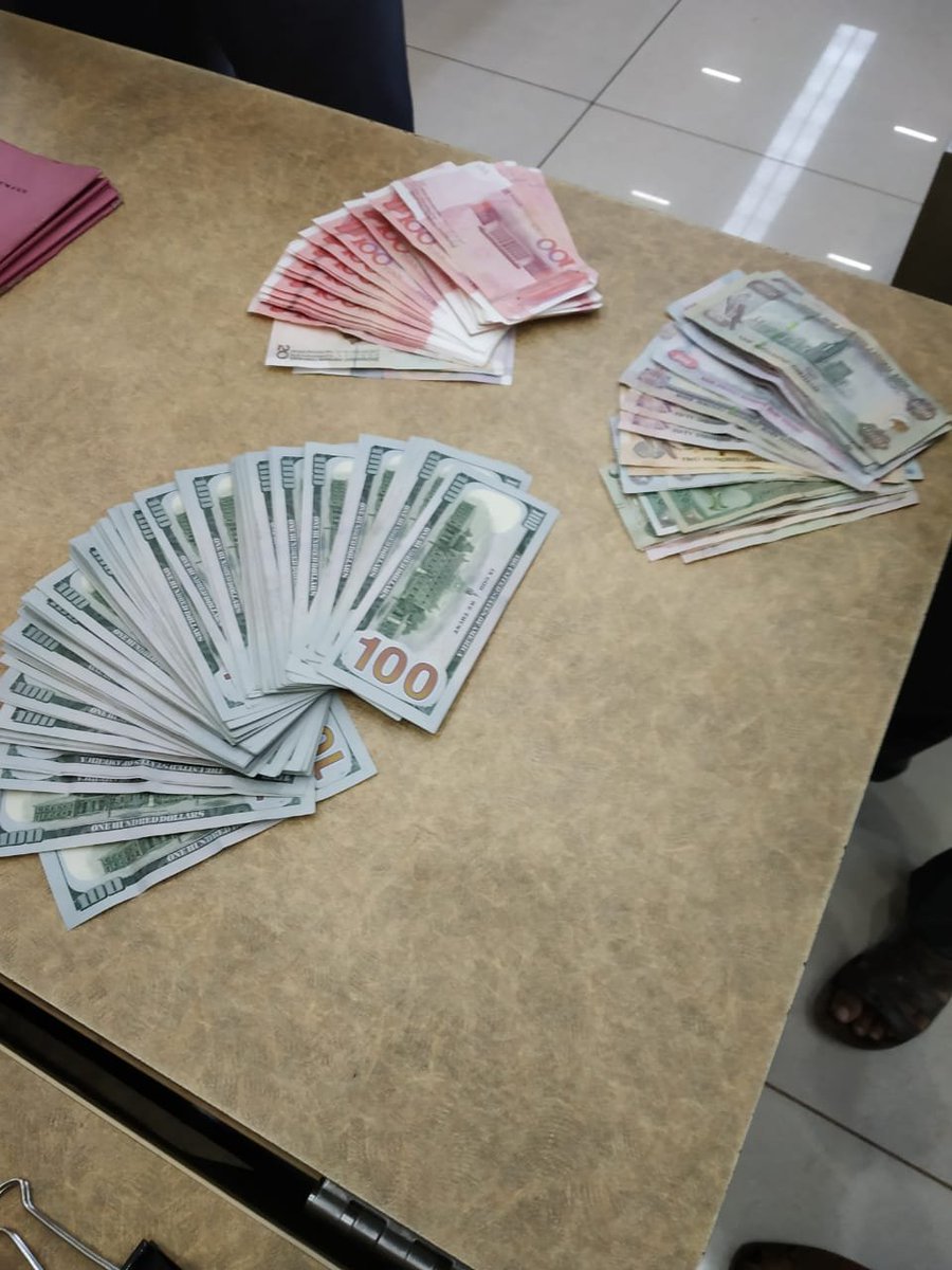 Air Intelligence Unit at Kannur International Airport seized foreign  currency worth Rs 10.4 Lakhs (12500 US Dollar, 4210 UAE Dirham & 5145  Chinese Yuan) from a passenger travelling to Abu Dhabi. Seizure