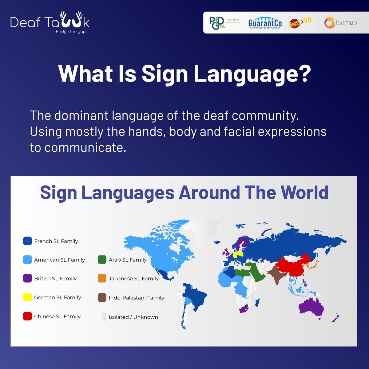DeafTawk's tweet image. #deaftawk #bridgethegap  #signlanguageinterpretation #asl #psl #deaf #signlanguage #deafcommunity #100daysofsignlanguage #InternationalSignLanguageweek #worldoflanguages #pidgOrg #guarantco #jazzxlr8 #teamup #undp