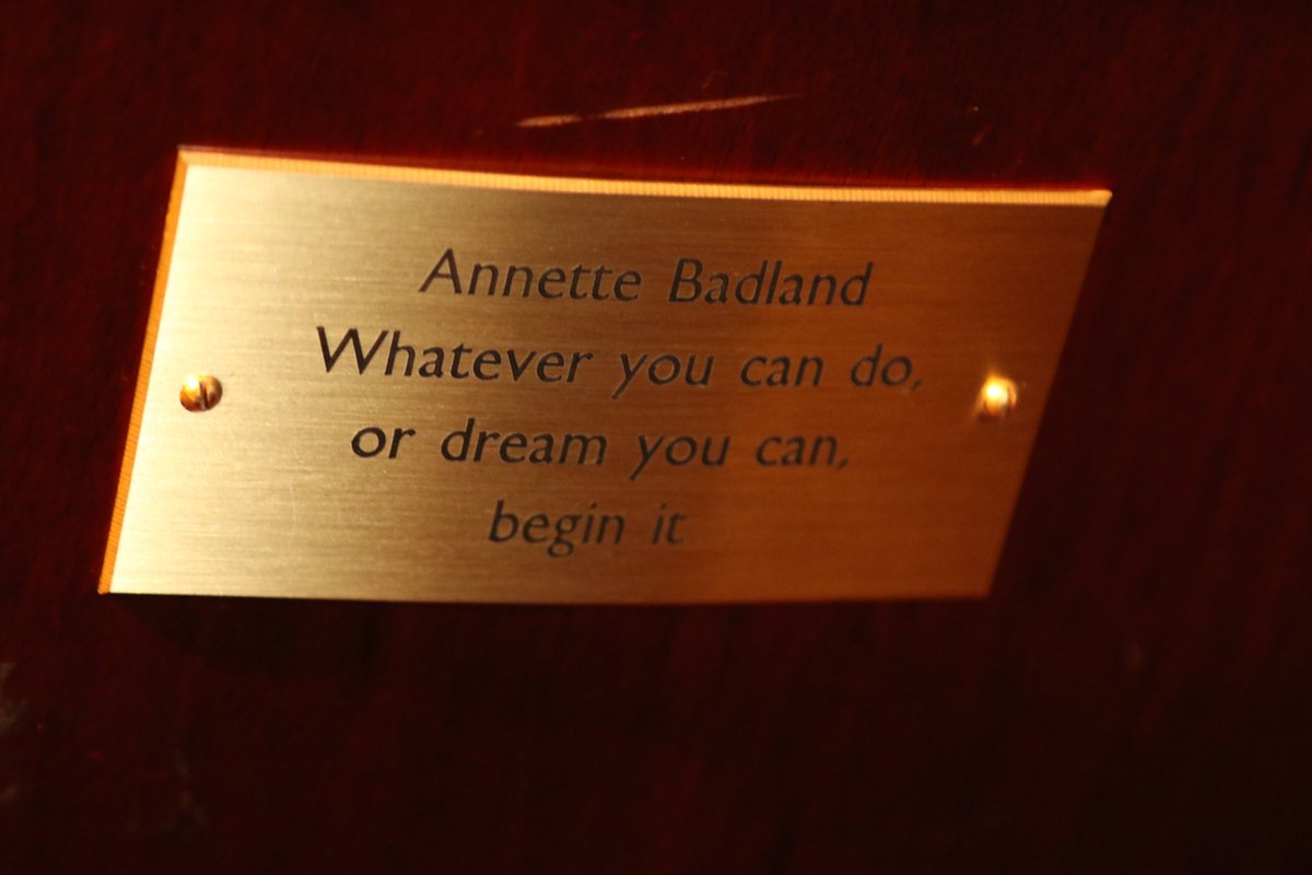 TheOldRep's tweet photo. This time last year we welcomed our patron actress @AnnetteBadland1 into the theatre to present her with a dedicated seat plaque to honour her remarkable career in the Arts. We would like to thank Annette for her continued support of The Old Rep, especially in these tough times❤️ https://t.co/Lm9YbfuntW