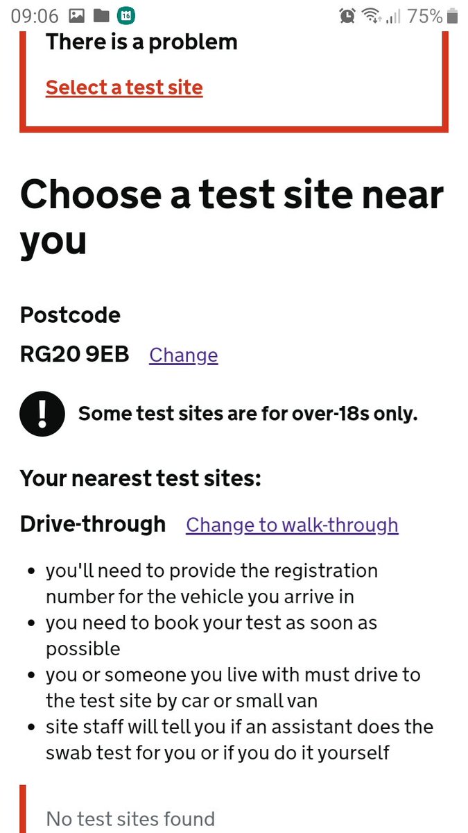 CharleyMillerCM's tweet image. Hi @GOVUK I'm trying to get a #coronavirus test via website. "No test sites found" and no other option given (i.e. home test kit).

#thereisaproblem indeed (see top of screenshot). Help please?