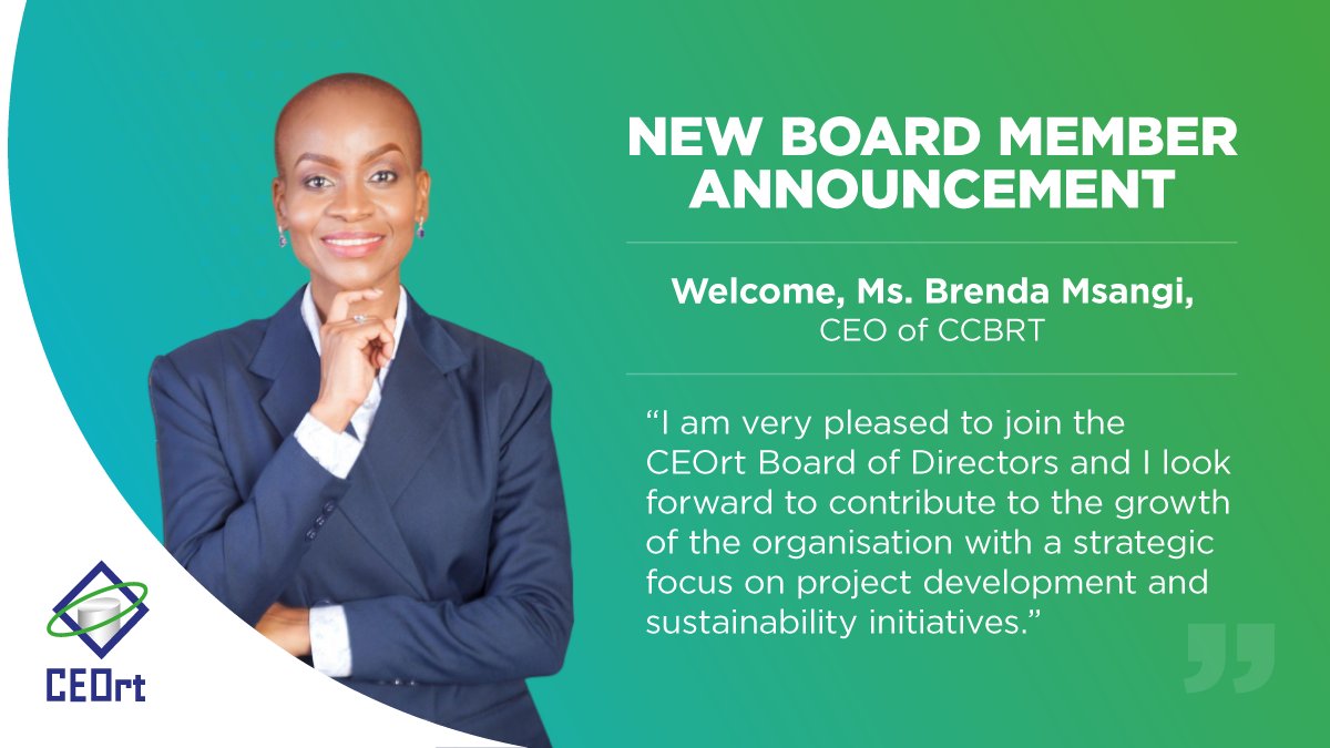 The CEO Roundtable Board of Directors are pleased to welcome Ms. Brenda Msangi <a href="/BrendaMsangi/">Brenda Msangi</a> CEO- CCBRT as a new member of the board.

The CEOrt Board of Directors are responsible for overseeing the organisation’s program and overall strategy. More on: bit.ly/CEOrtBoD