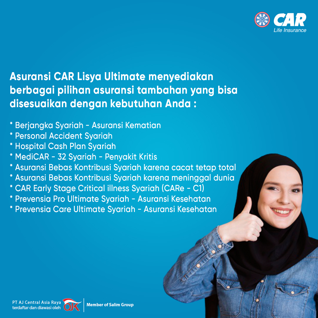 Car Life Insurance On Twitter Carlisya Ultimate Memberikan Solusi Tuk Melindungi Anda Dan Keluarga Anda Juga Dapat Memilih Asuransi Tambahan Sesuai Dengan Kebutuhan Anda Dan Keluarga Semakinbaik Berasuransi Sejak Dini Agar Masa