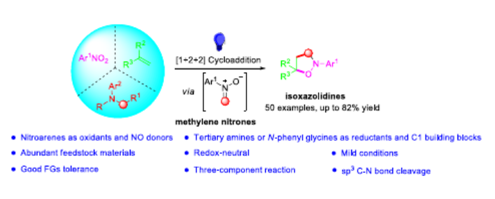 AdvSynthCatal's tweet photo. Just accepted paper by Jiang Weng, Gui Lu, and co-authors: Visible‐#light catalyzed [1+2+2] #cycloaddition reactions enabled by the formation of #methylene #nitrones, #photocatalysis https://t.co/XwnEcYxIRw https://t.co/y7R7wcoNVQ