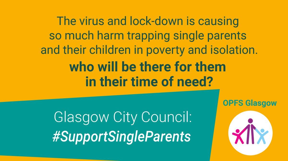OPFS's tweet image. The virus and lock-down is causing so much harm trapping single parents and their children in poverty and isolation. Read our case for support bit.ly/3mqhncC   @GlasgowCC @PovertyAlliance @CPAGScotland