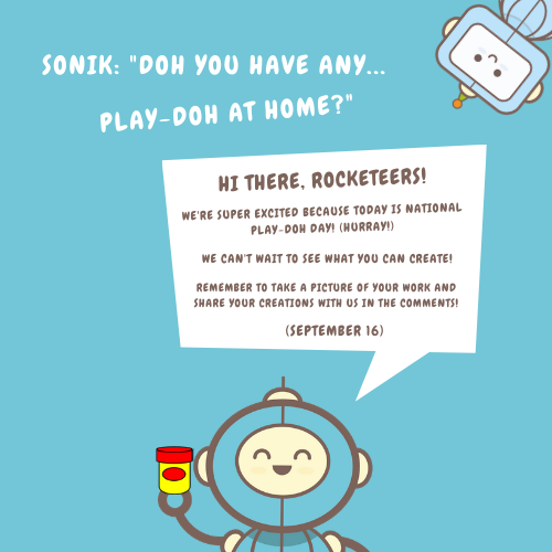 Did you know that today is National Play-Doh Day?

We're really excited to see what you can create! Share your creations with us in the comments! 😀

#sonikpocket #education #nationalplaydohday