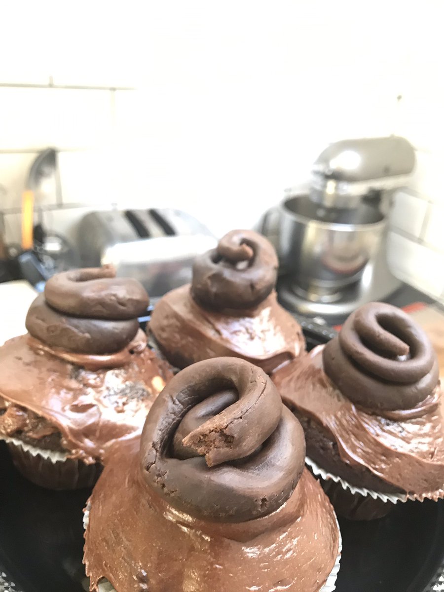 Poop cupcakes. Weirdly left untouched