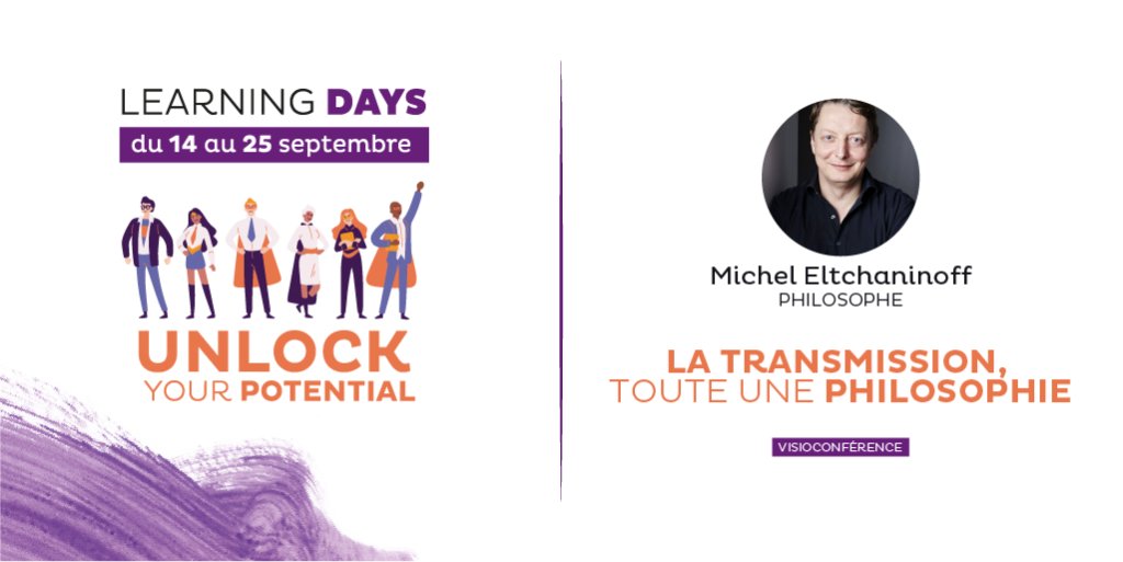 🙏 Merci à <a href="/MEltchaninoff/">Michel Eltchaninoff</a> pour son intervention aux #LearningDays sur la #transmission "On apprend en expérimentant, il faut passer par un chemin où on rencontre des difficultés si on veut progresser et ça c’est parfaitement normal. La transmission est une expérience de terrain."