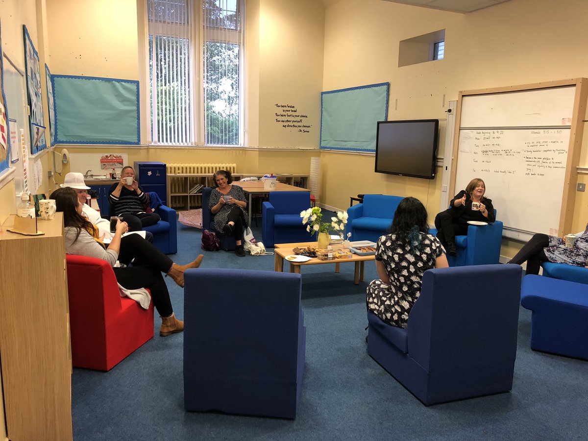 We have the most amazing staff at Cumbrae PS &amp; EYC! A socially distanced ‘Breakfast Blether’ drop in provides an opportunity for a chance to catch up with our friends and colleagues *All sanitised and safety measures adhered to*🤗 <a href="/NAC_Education/">North Ayrshire Education</a>