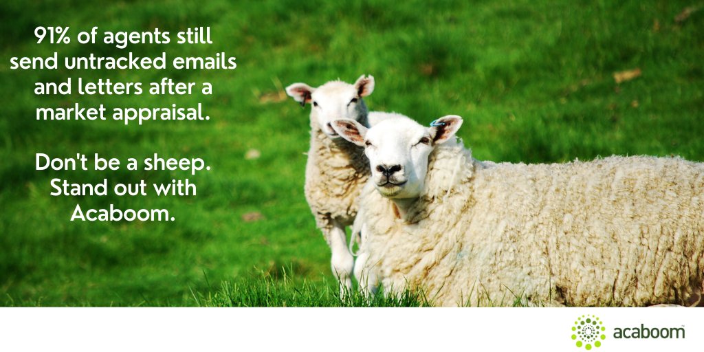 The majority of agents still send untracked emails and letters after a market appraisal. Is there a better way? We think so, and so do our clients. Take a look. acaboom.co.uk/#post