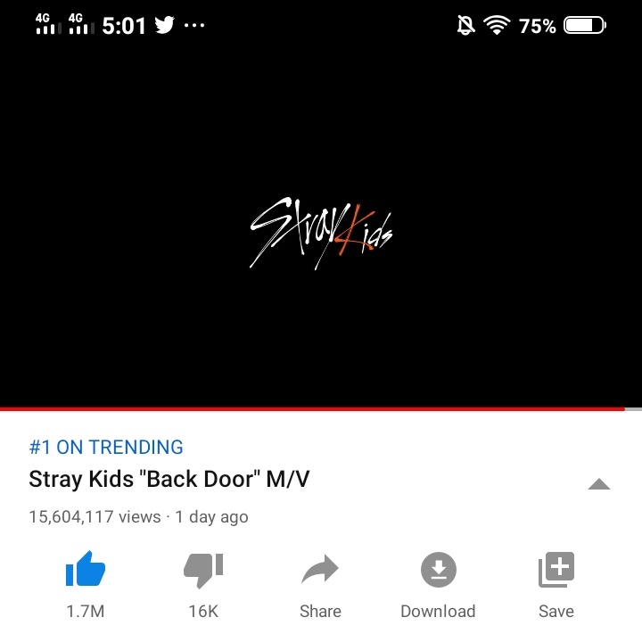 5:57 PM KST — 15,604,117 views @Stray_Kids  #StrayKids  #스트레이키즈