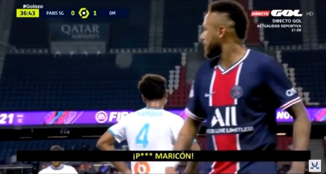 minutefootball's tweet photo. 🚨 Le média espagnol Gol Television a étudié la séquence de l'altercation entre Neymar et Alvaro Gonzalez et a trouvé des insultes homophobes... de Neymar. Le Brésilien a été surpris en train de lâcher "putain de pd" ("puto maricon").

Il est depuis accusé d'homophobie. https://t.co/9DtKCaL3vV