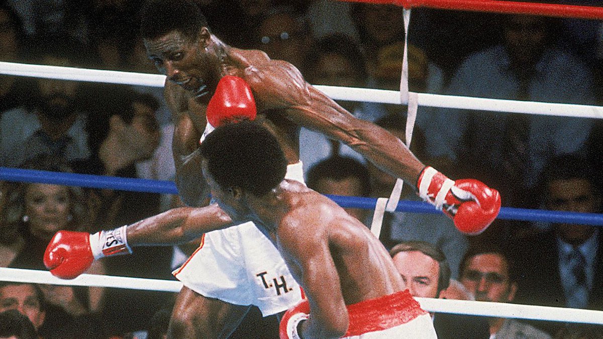 #OnThisDay: <a href="/SugarRayLeonard/">Sugar Ray Leonard</a> rallies to stop Thomas Hearns in one of the greatest fights the world has ever seen: buff.ly/2ZFcWBe