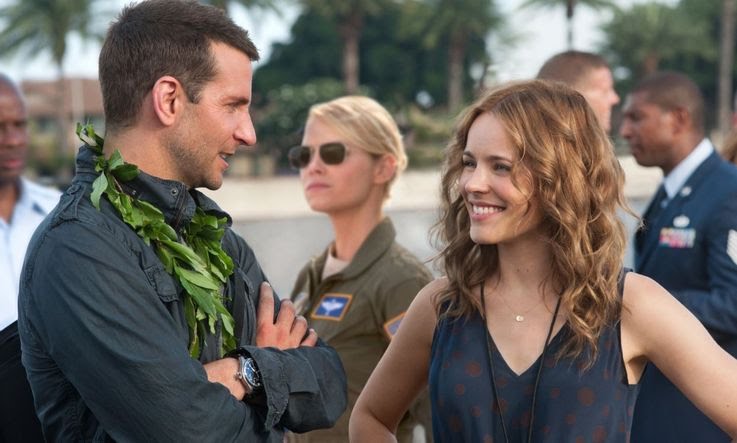 7. "Aloha" 2015 movie.A military contractor, assigned to work in a military camp, gets entangled with his ex-girlfriend.