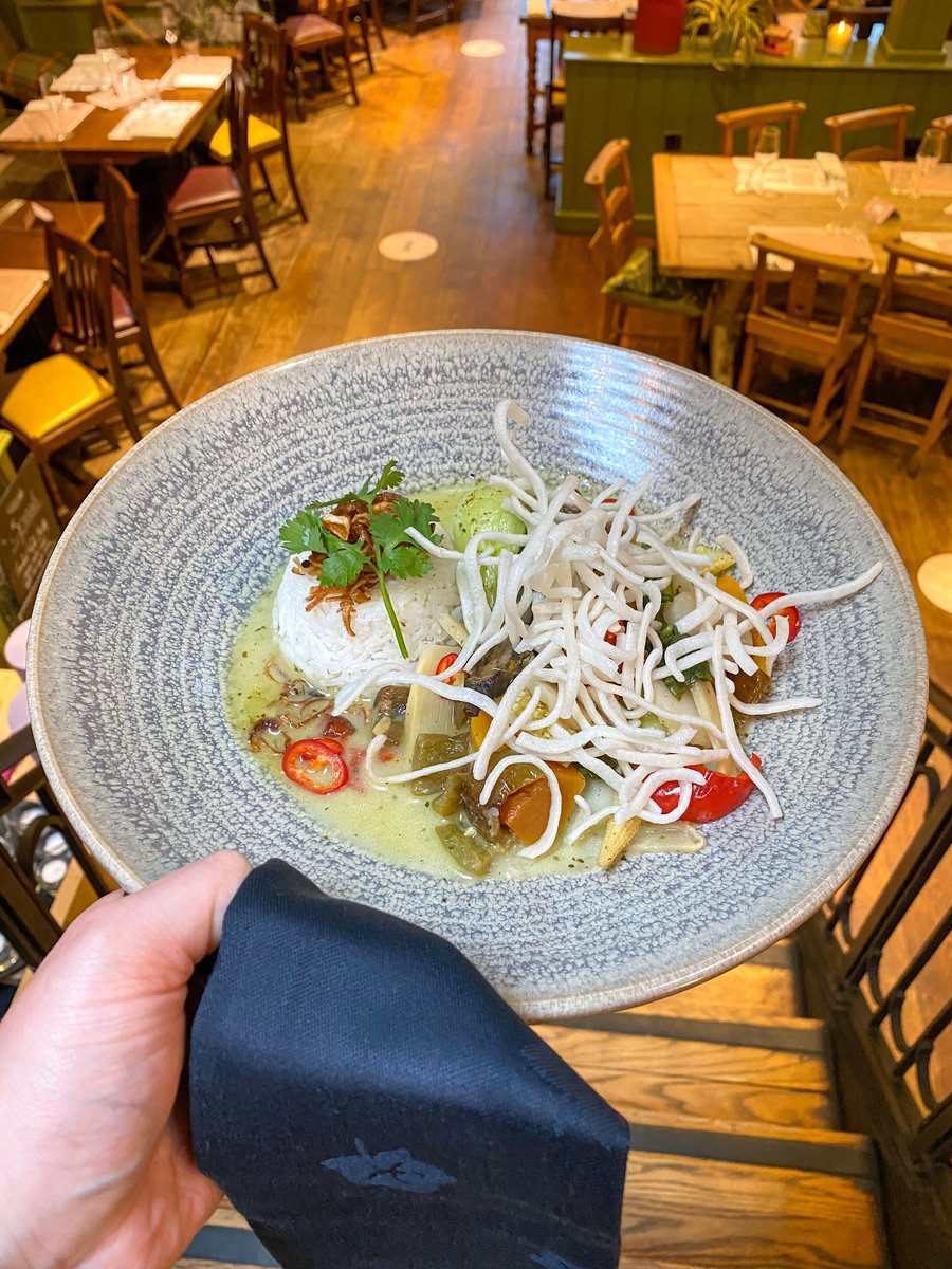 The Highwayman (@highwaymanberko) on Twitter photo Dish of the Week!
This week we are focusing on one of our favourite vegan dishes. Green Thai Vegetable Curry
This dish consists of coconut rice, fresh chilli, pak choi, baby corn, peppers, aubergine & crispy rice noodles. 
#foodporn #highwaymanberko #youreinsafehands #vegan Dish of the Week!
This week we are focusing on one of our favourite vegan dishes. Green Thai Vegetable Curry
This dish consists of coconut rice, fresh chilli, pak choi, baby corn, peppers, aubergine & crispy rice noodles. 
#foodporn #highwaymanberko #youreinsafehands #vegan