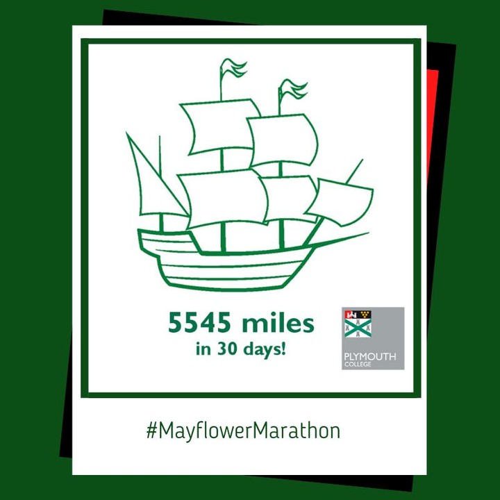 Today marks the 400 year anniversary of the Mayflower setting off across the Atlantic from Plymouth to America! 

During lock-down, our Plymouth College Community collectively travelled over 5000 miles in 30 days as part of our #MayflowerMarathon Challenge 🏆💪⛵ #Mayflower400