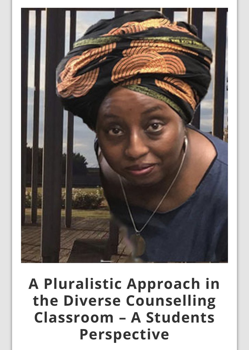 A blog post by Adeola @blacktherapyuk, pluralism offers inclusive flexibility that might help to ‘increase access to and opportunities for positive counselling student outcomes across all communities’   #TherapistsConnect  #counsellortraining #pluralistic 
pluralisticpractice.com/2020/08/24/a-p…