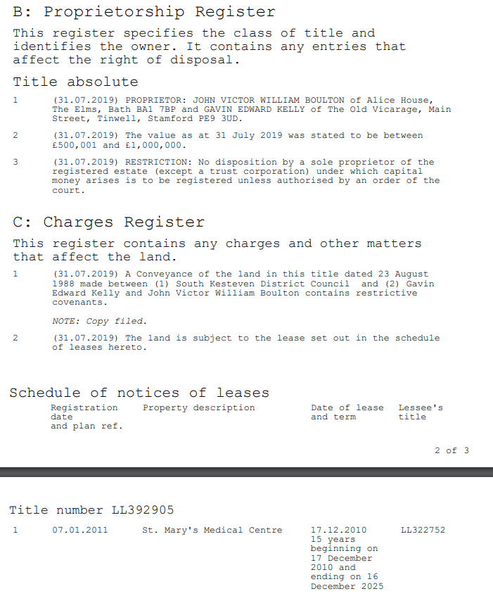 Lakeside Healthcare has announced the closure of St Mary's Surgery claiming they cannot extend the lease.  A quick check with the Land Registry reveals that the lease does not expire until 2025. <a href="/Mercury1712/">Stamford Mercury</a>