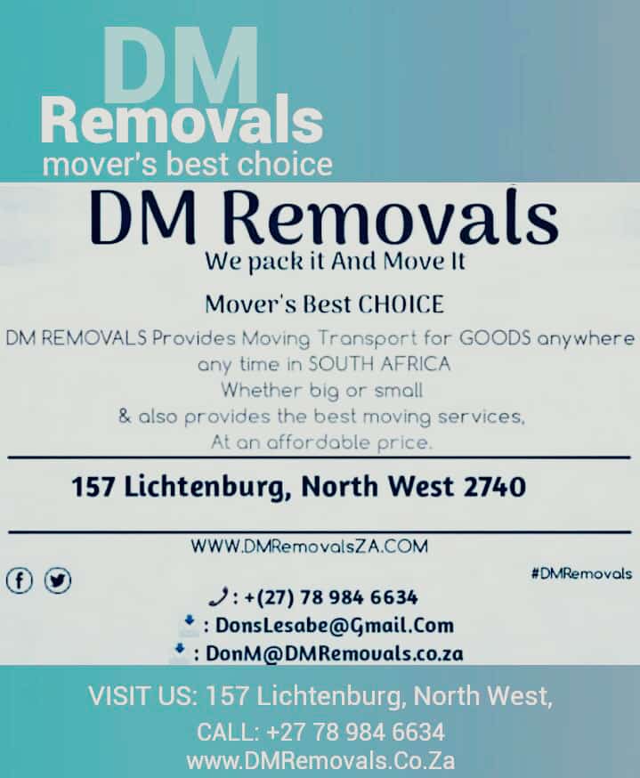 DonsMakhathini_'s tweet photo. @DM_RemovalsZA offers

- Home/Office Furniture transport
- Vehicle Moving 
- Storage facility 
- Office &amp; Malls Cleaning Services 
- Schools &amp; Office Stationery 

For a free quote call us or email.

📞: +27 78 984 6634 
📩: DonM@DMRemovals.co.za
📩: DonsLesabe@Gmail.Com https://t.co/sDThPaYotU