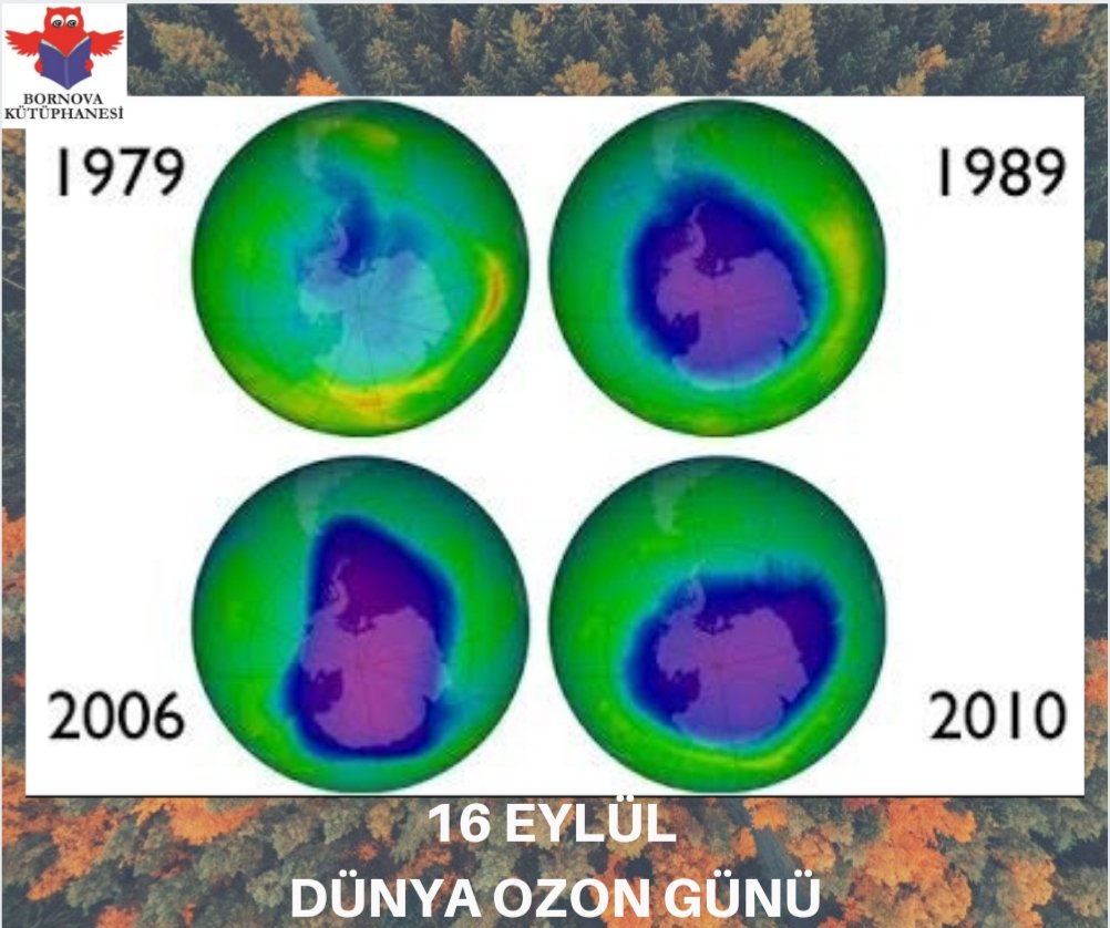 IBornovaLib's tweet photo. DİKKAT EDELİM!
Ozon tabakası güneşten gelen zararlı ışınların yer yüzüne temasını ve ulaşmasını engelleyen koruyucu tabakadır. Doğanın dengesinin bozulması sonucu bu tabaka incelmektedir.
#OzonLayer
#Ozon #OzoneDay @iktm35 @TCKulturTurizm @csbgovtr @cevrevakfi @kultur_iletisim https://t.co/HmTl8LIYMK
