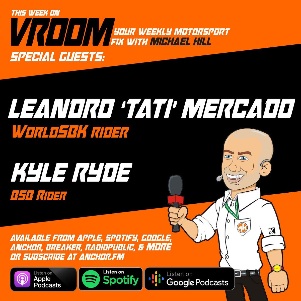 This weeks #VROOM podcast has it all... tears, laughs and some of the funniest paddock memories from @kyleryde and @TatiMercado36. Expertly edited once again by @garethbouch SUBSCRIBE, DOWNLOAD and LISTEN from 3pm UK TIME 🎧 anchor.fm/Vroom-podcast