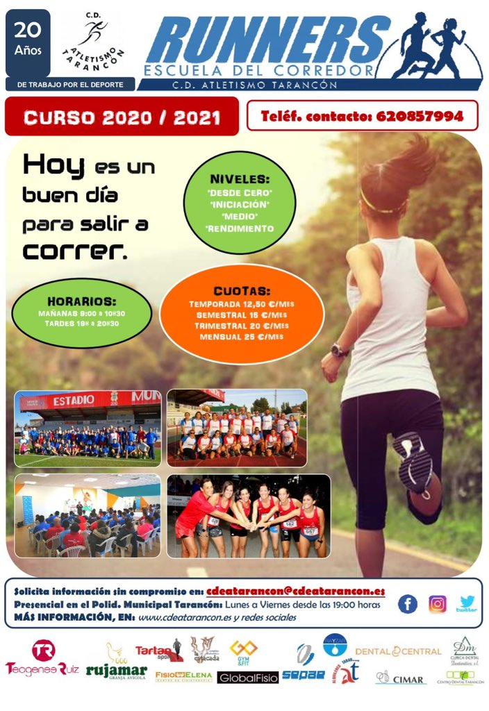 Hoy es un buen día para salir a correr 🏃🏻‍♂️ 🏃🏻‍♀️ 
Todos los niveles 💥 
¿Quieres conocernos? 
¿Te animas?
Te esperamos 🔥😜

Más info MD