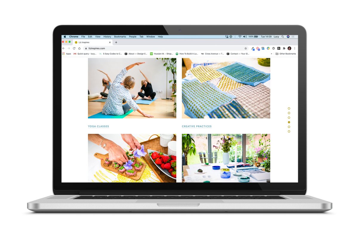 WebDesignerLucy's tweet image. Good photography on your website, essential for your credibility and to gain trust. 

Textile artist, art facilitator and yoga instructor Liz Nilsson gave me beautiful photos to play with for her website lizinspires.com Her aesthetic shines through #webdesign #squarepace