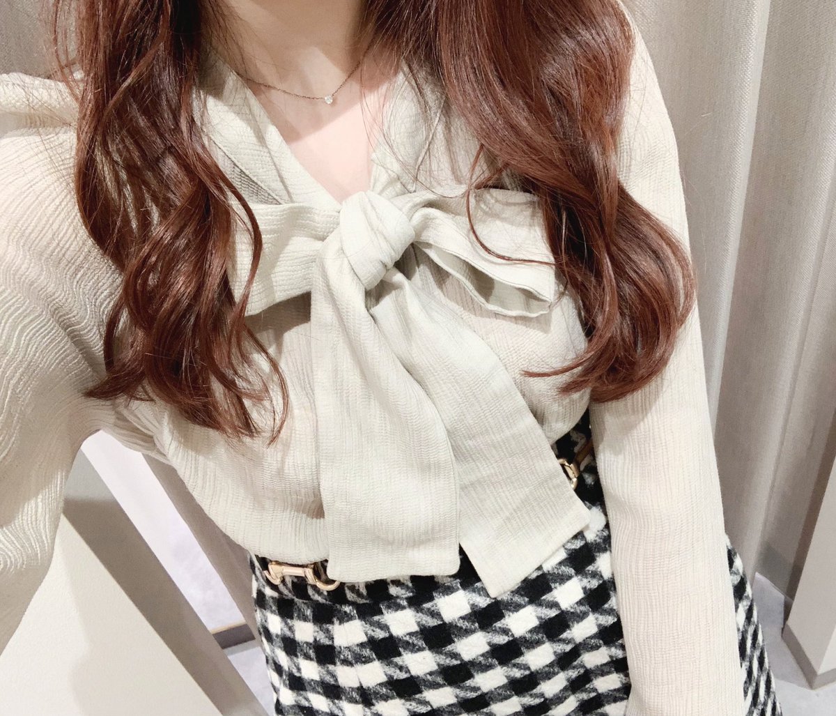 Anmille Twitterissa ルミネ池袋店 シアーリボンブラウス 千鳥ビット台形sk Autumn Coordinate スカートは千鳥柄にビットがpoint 生地間厚めなのでこれからの季節に ぴったり シアー素材のブラウスは今すぐ着れる おすすめアイテム Tp 5 900 Tax Sk 5 900 Tax
