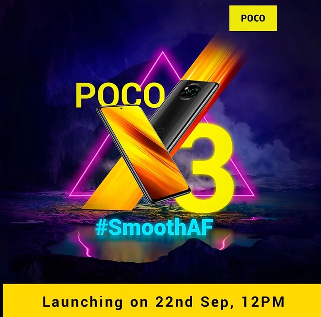 RahulDSharma's tweet image. As @Gadgetsdata leaked earlier, #PocoX3 without NFC is indeed launching on 22nd September. 
#Poco #Techbloat.