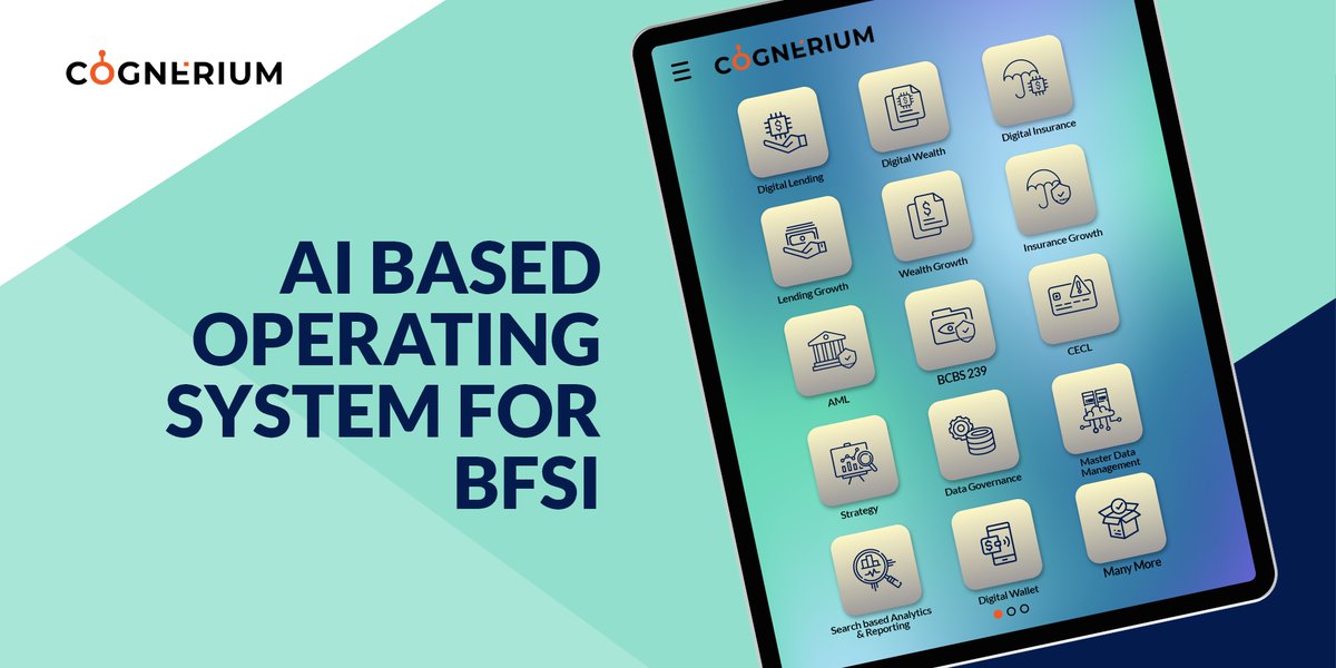 cognerium's tweet image. Al based operating systems for BFSI
#ArtificialIntelligence #AI #AIOperatingsystem #financialIndustryexperts 
 #Artificialintelligenceoperatingsystems
#ArtificialIntelligence #banking #bankingindustry