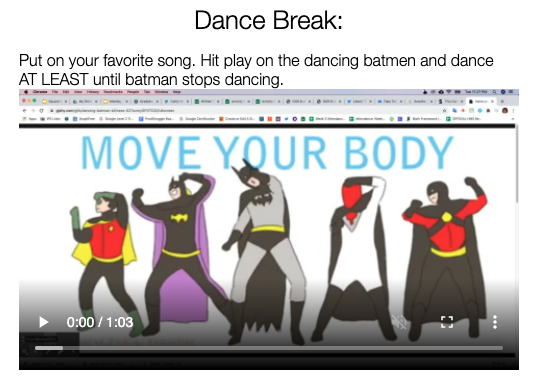 MsHereth's tweet photo. Inspired by @saravdwerf I put a dance break in my Asynchronous @Desmos assignment for the day. Already got 3 messages from kids thanking me for that. =) https://t.co/ykDgk9Gimt