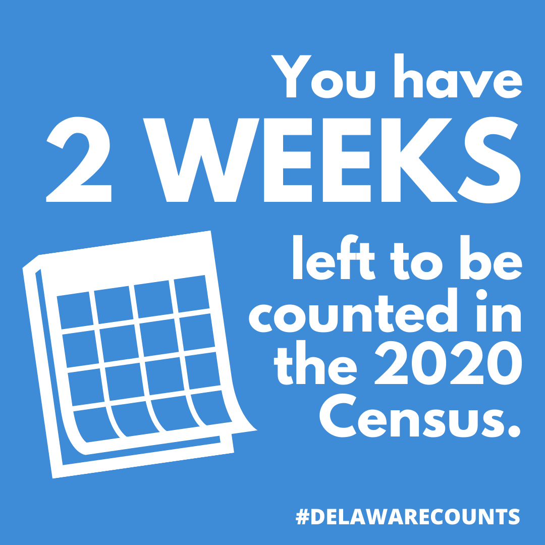 DelawareCounts's tweet photo. School lunches. Plans for highways. Support for firefighters and families in need. Census results affect all of us, every day. There are only two weeks left! Go online to https://t.co/RML1icVX4y , or call 1-844-330-2020 to be counted today!  #DelawareCounts #Census2020 https://t.co/gwr2o1KzX5