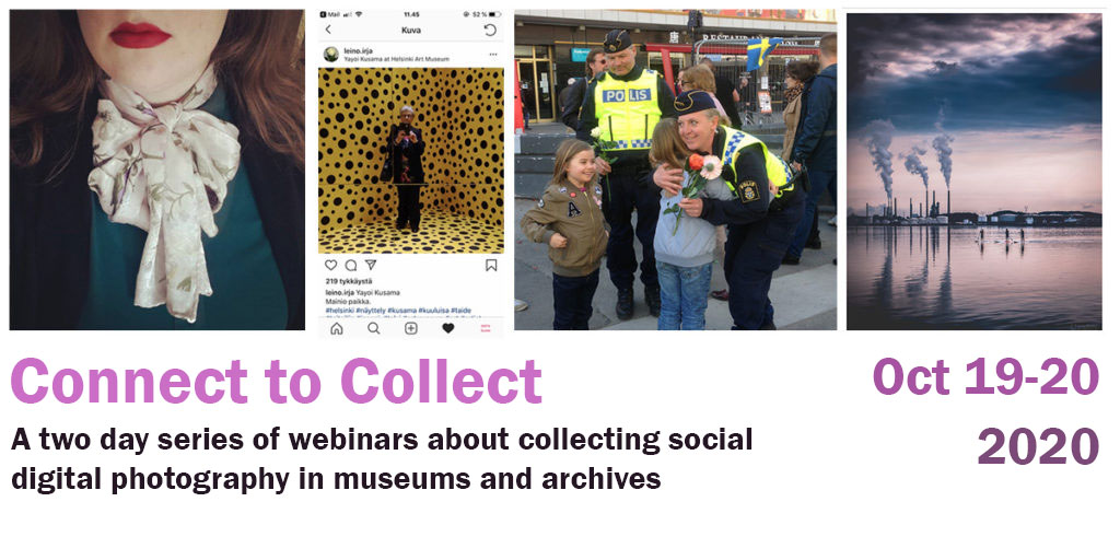 Save the date! Collecting Social Photo series of webinars October 19-20: …llectingsocialphoto.nordiskamuseet.se/connect-to-col… If you can't participate due to time zone we will record presentations and have them available afterwards. Participation is free of charge. #collectingsocialphoto #musetech