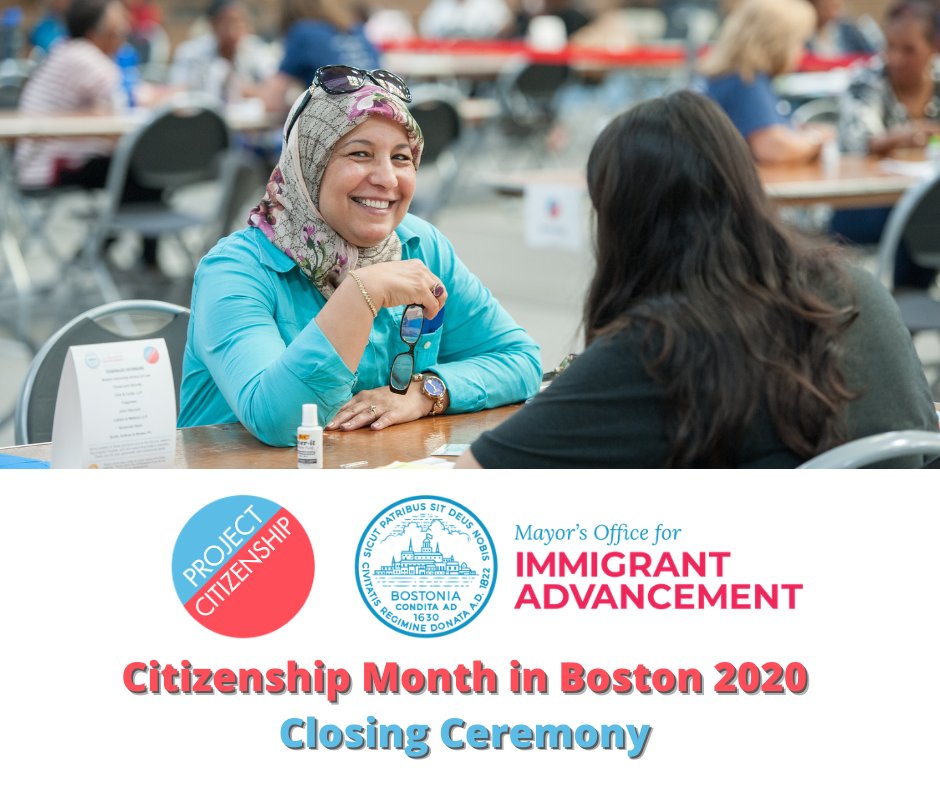ProjCitizenship's tweet photo. Join us this Thursday, September 17, at 4:30 PM for our Facebook Live event! Hear from Mayor Marty Walsh and others. Click here and go directly to the event on Thursday at 4:30:  https://t.co/coN1MRdMjs

#CitizenshipMonthBoston
#CitMonth
#CitizenshipMonth https://t.co/R3yAyfpHjX