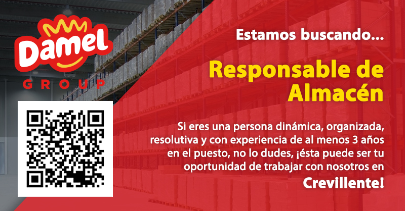 Anunciamos más #vacantes: buscamos un Responsable de Almacén para nuestra fábrica de Crevillente. ¿Crees que encajas en el perfil? ¡No dudes en inscribirte aquí!: damel.com/ofertas/encarg…

#Empleo #OfertaLaboral #EmpleoCrevillente #ResponsableAlmacén #Damel #DibujandoSonrisas