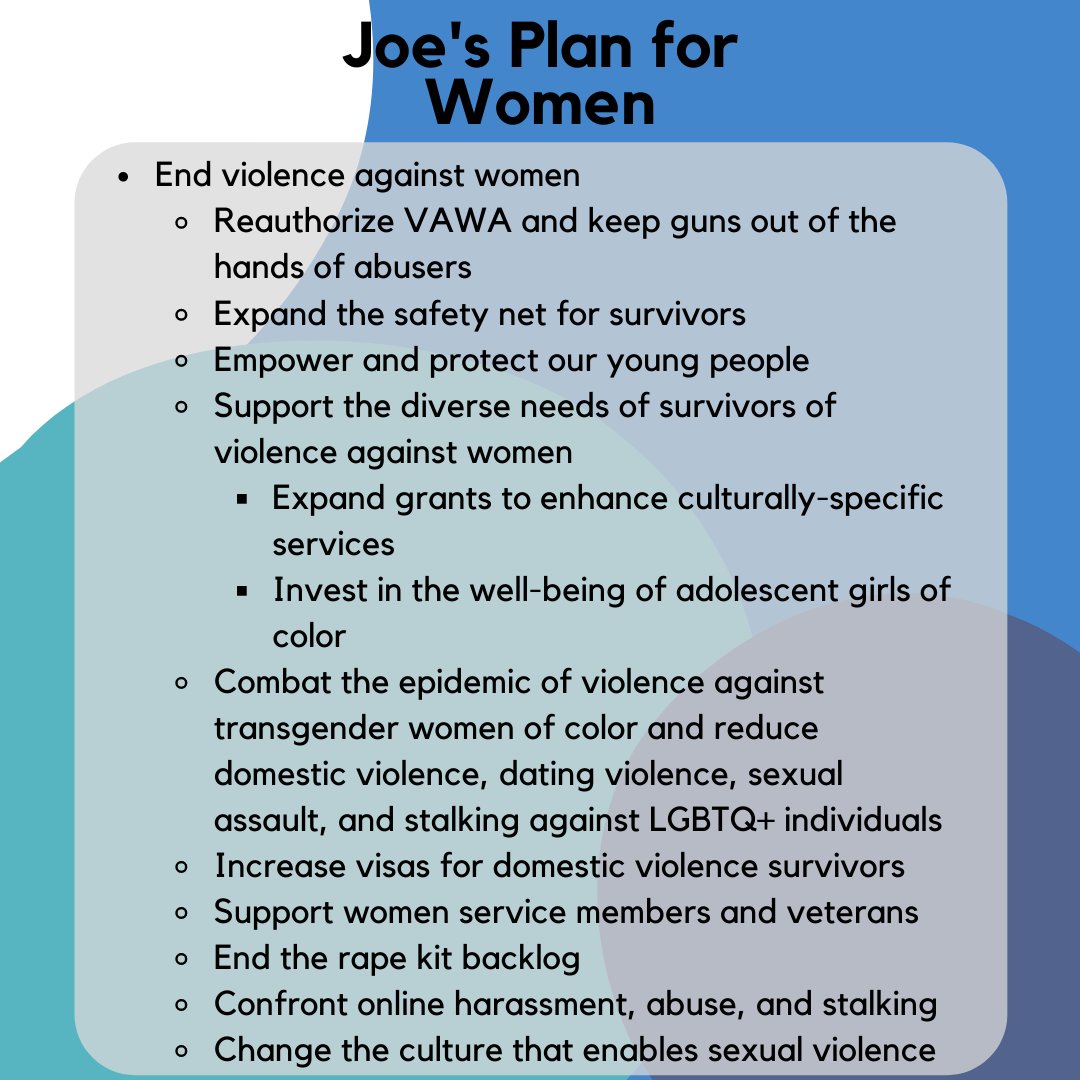 DMV_Biden's tweet photo. Our #WhyJoeWednesday this week focuses on Joe Biden's plan to uplift and support American women and women across the world. 

If you're interested in reading more of this incredibly comprehensive plan, you can at https://t.co/gb0tt1wM7z

#TeamJoe #BidenHarris #Vote #Studentsfor46 https://t.co/ks4LlkGION