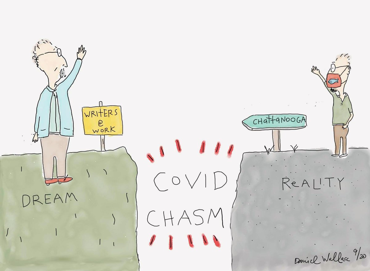 CSWritersatWork's tweet image. We&apos;re working hard to turn the dream into a virtual reality! Join us next week to hear about the writing life of Daniel Wallace, author of _Big Fish_. #CSWritersAtWork