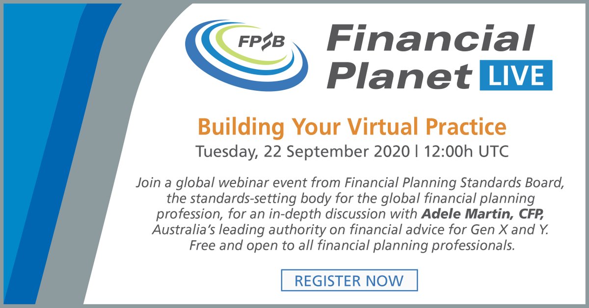 FPSB's tweet photo. On 22 September, FPSB will host a webinar event with @adele_j_martin #CFP, to discuss the ins and outs of setting up and running a virtual #financialplanning practice. All CFP professionals are invited to attend. Register now: https://t.co/oBsKz9Ats7 https://t.co/PDRcQKcL65