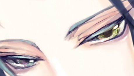 solo close-up eye focus 1girl green eyes looking at viewer eyelashes  illustration images