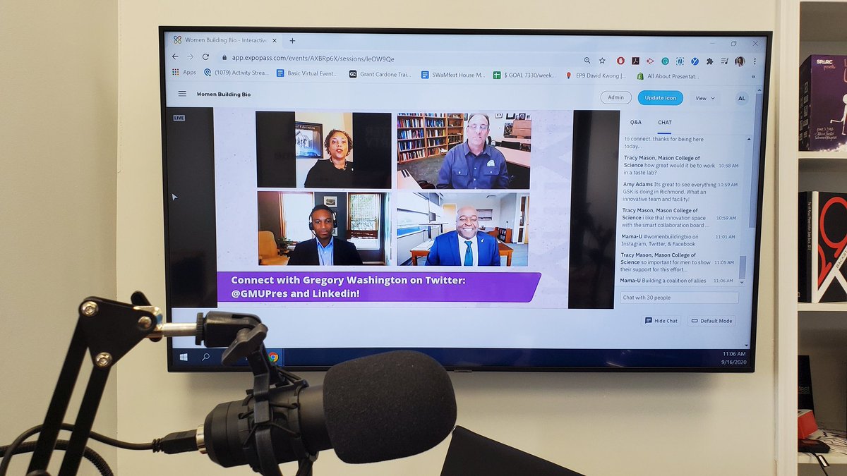 vabio's tweet photo. Have you been using our official event hashtag: #womenbuildingbio. Join us in the conversation and also tune into the Fireside Chat going on with CEO John Newby, Elliot Francis, Fernando R. Miralles-Wihelm & @GMUPres Gregory Washington https://t.co/qOQX4pyI6R