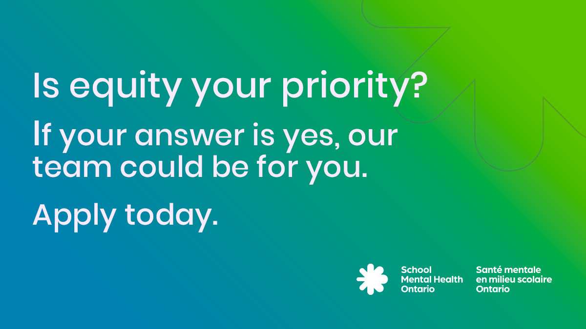 Upholding and enhancing the mental health and well-being of students from racialized and marginalized communities and groups is part of this important Equity Team Lead position. Apply by Wednesday September 23, 2020. 
smho-smso.ca/about-us/caree…