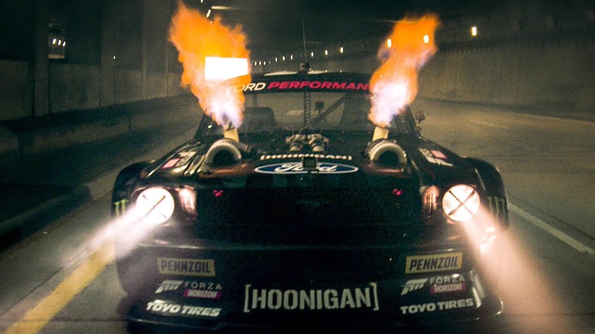 kblock43's tweet photo. Hoonicorn + underground tunnel in Detroit + twin turbos and methanol = another rad moment captured while doing rad things! Banger ￼ by @theHoonigans Ron Zaras, while shooting for #GymkhanaTEN https://t.co/n5TabjJNmP