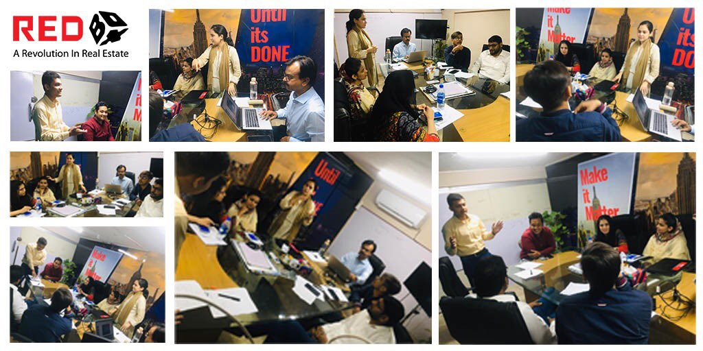 RedBox_online's tweet photo. Sales Training Program For Newcomers!
REDBOX providing sales freshies with a training program to boost their confidence and providing them with a happy and learning environment.
Conducted by: Ms. @ramsha_zehra and Mr. Shakeel Anwer Kamal
#redbox #arevolutioninrealestate https://t.co/plv5yGnuUN